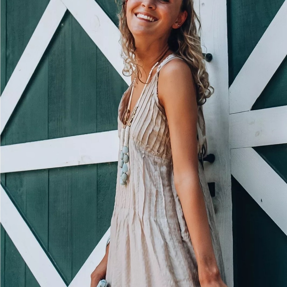 Free People Frankie Pintuck Maxi Dress